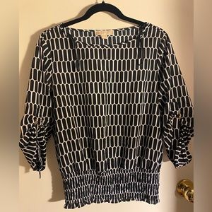 MICHAEL KORS Three-Fourths Sleeves Waist Band Women’s Tops